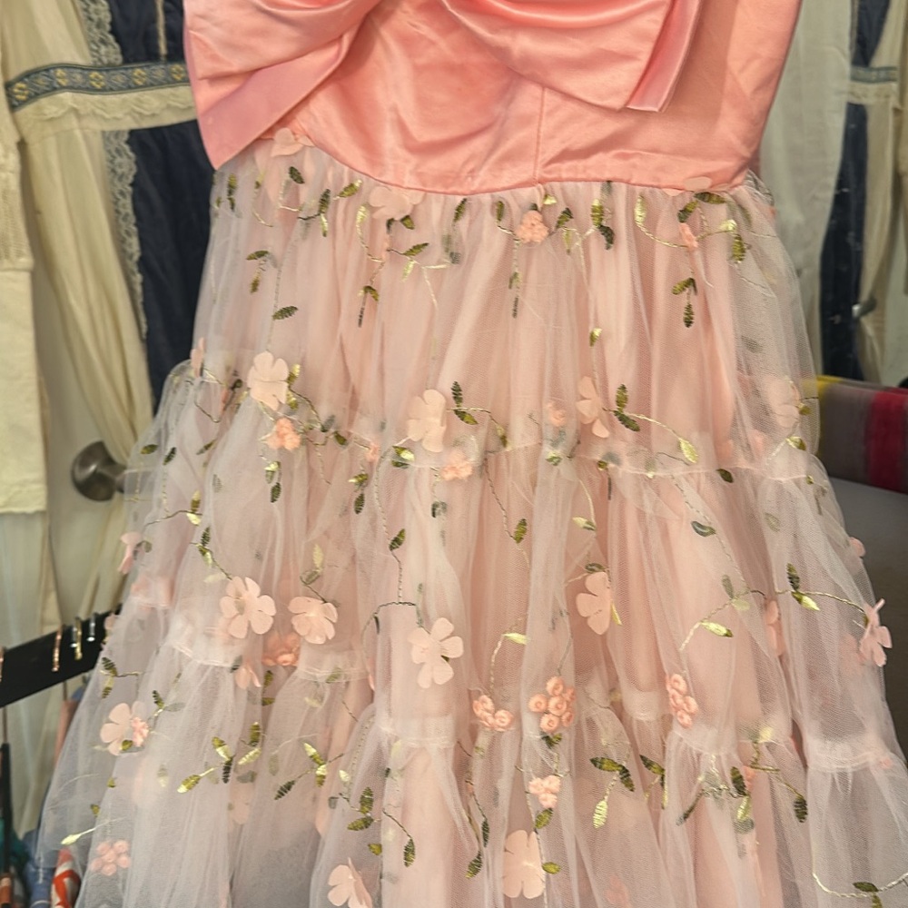 Elegant Pink Floral Dress